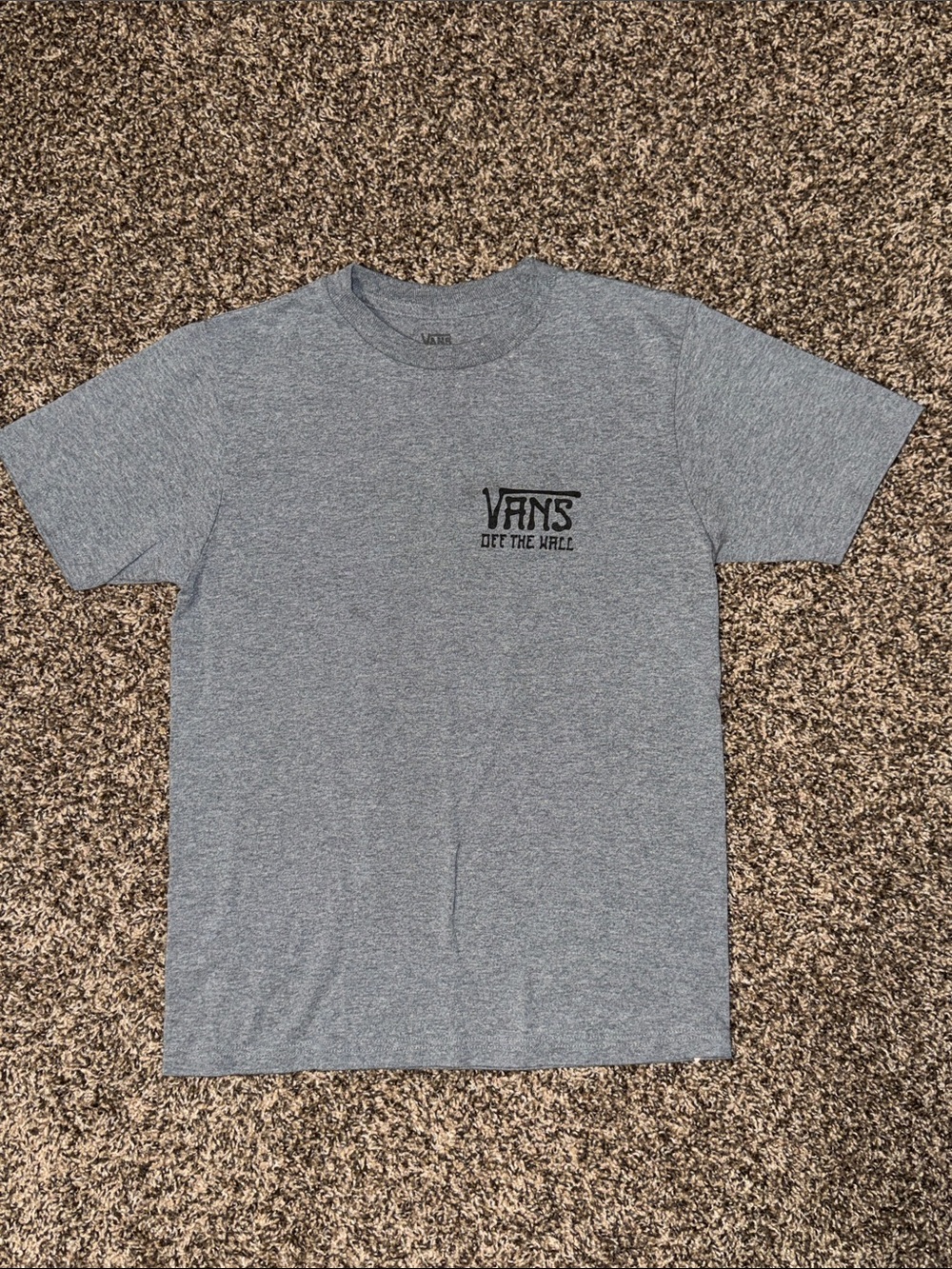 Kids Vans Gray Short Sleeve Tee with Black Logo size Small